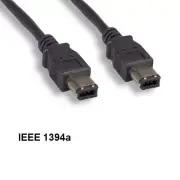 KNTK 6' Firewire 400 6Pin to 6 Pin Cable IEEE-1394a DV Camcorder HDD Data Black