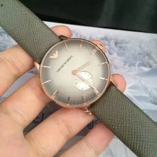 亞曼尼手錶男女情侶對錶簡約時尚皮帶女士腕錶石英錶AR1723