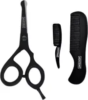 MERTENO 4.2” Japanese Steel Rounded-Tip Beard Mustache Scissors Nose Hair Ear Ha