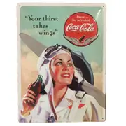 Coca-Cola Beauties Wings Sign 30 x 40cm