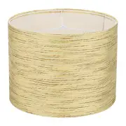 1Set Drum Lamp Shades for Table Lamps, 13"x13"x10" Linen Lampshade, Beige Orange