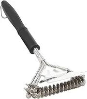 KITANDOVE 1pc Cleaning Brush Spatula Multi-Functional Outdoor Barbecue Tool for Grilling Oven and Grate Cleaning Features Galvanized Spring and Convenient Hanging Hook