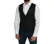 Dolce & Gabbana Elegant Silk Formal Gray Vest