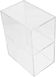 HOMOBABE Clear Acrylic Desktop Fish Tank Small Turtle Aquarium Decor for Home Stylish Compartment Design Durable Transparent Goldfish Aquarium Aquatic Lovers