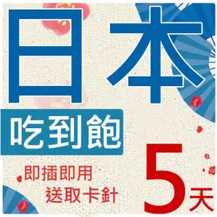 【棋森】日本上網卡5日 無限上網吃到飽(日本網卡 4G網速 支援分享)