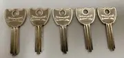 Lot Of "5" UNUSED Vtg Master Lock 500-KL Padlock Key Blank (A3)
