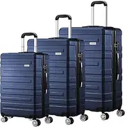 [MAZAM] Luggage Set 3PC Trolley Suitcase Navy