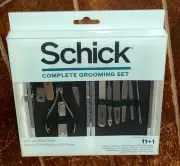 SCHICK Complete Grooming Set with Clippers/Scissors/File/Tweezer/Spoon/Case/+