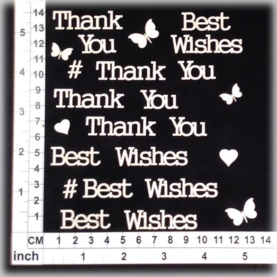Chipboard Embellishments for Scrapbooking, Cardmaking - Assorted Words 216102w