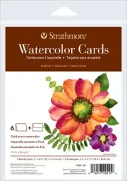 Strathmore Cards & Envelopes 5"X6.875" 6/Pkg-Watercolor