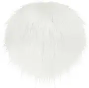 uxcell 1-Pack Faux Fur Pom Poms, 1.2 Inch/ 4.7 cm Soft Fluffy Pompoms Balls with Elastic Loop for Hats/Bags/Keychains/Knitting Accessories/DIY Crafts [White]