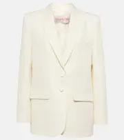 [Valentino] Valentino Toile Iconographe Crêpe Couture blazer AU 16 white