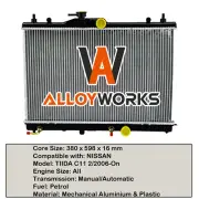 16mm Premium Quality Radiator Fit NISSAN TIIDA C11 2/2006-On Auto & Manual (for: Nissan)
