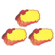 Cloud Sale Thumb Signs Price Tags Red Border Yellow Color 30 Pcs