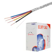 Security Burglar Alarm Cable 22/4 500FT Solid Unshielded 22AWG Wire White