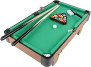 Kids Pool Table Set Game Toy with Triangle Rack Small Tabletop Billiards Table with Balls Chalk for Games Playroom Family
