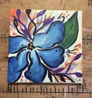 Maria Scalf 8x8 Canvas Floral Flower Flowers Garden Nature Modern Contemporary