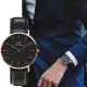 【Daniel Wellington】Classic Sheffield 北歐瑞典皮革腕錶-黑面/40mm(DW00100127)