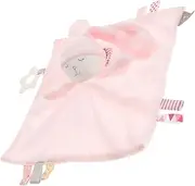 SHOWERORO Comfort Doll Blanket Towel Newborn Soother Soother Pink Plush