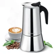 Godmorn Stovetop Espresso Maker, 12cup/600ml Grecas Coffee Maker Moka Pot, Stainless Steel Italian Classic Espresso Moka