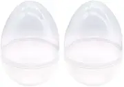 4.68" Giant Easter Egg Fillable, Plastic Easter Eggs JumboTransparent White Easter Stuffers Empty Eggs, for Easter Basket Pa