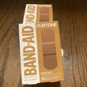 Band-Aid OUR TONE BR45 Bandages Flexible Fabric Assorted 30ct ( 3 boxes )