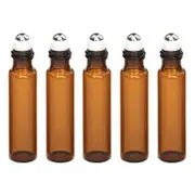 10Ml Roller Rollerball Perfume Essential Oil Roll On Ball Amber Glass Bottle