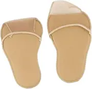 ORFOFE Long Toe Cushions for High Heels Half Insole Pad Anti-slip Forefoot Pad for Women's Soft Material Khaki