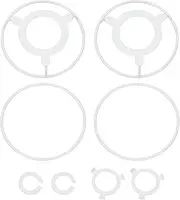 uxcell 4 Inch Lamp Shade Ring, 2 Set Lamp Shade Frame with E27 to E26 or E17 Adapter Lampshade Frame Wire for DIY Drum Lampshade Table Floor Lamp