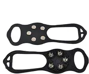 [Generic] Shoe Spikes for Snow and Ice | Anti-Slip Shoes & Boots Ice Snow Grippers | Portable Winter Ice Grip Cleats, Snow Gripper for Ice Fishing, Hiking