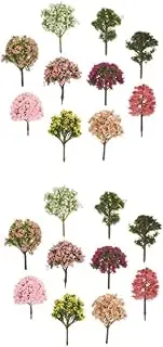 YARNOW 2sets Artificial Rain Forest Bonsai Decor Miniature Plant Models for Train 10pcs*2