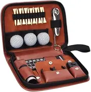 Golf Accessory Kit High-End Handbag,Used for Storing Golf Balls,Rangefinders,Brushes,Ball Socket,Multifunctional Knives,Golfs Clips,Scorers,and Golfs Club Covers,Men's and Women's Gifts