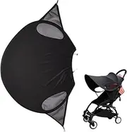 Baby Stroller Cover, 31.5x26inch Waterproof Fabic Stroller Sun Shade Cover, Anti-UV Wear-Resistant Strollers Sun Shade for Strollers Car Seats, Black