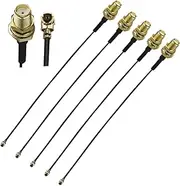 Ahoaepy 5PCS MHF4 UFL to SMA Coax Cable, SMA Female to U.FL IPX 0.81mm Pigtail Cable, 6Inch(15cm) Low Loss IPX-4 UFL to SMA Female Extension Jumper Cables for Radios, Antenna, Mini PCI
