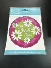 Get Well Soon 18" Mylar Foil Balloon Love Celebration NOS (Design 2)