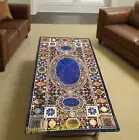 Black Marble table top, Marble center table, Bone Inlay table, Coffee table top