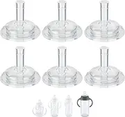 Sippy Straw Nipples for Nuk Sippy Cup, Straw Cup & Learner Cup, Not for Nuk Bottle, Soft 100% Silicone Straw Cup Nipples, 8m+, Variable Flow, 6 Count