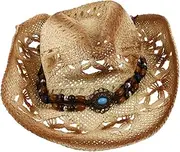 [BESPORTBLE] Pcs Outdoor Activities Sun Block Hat Curved Brim Straw Beach Accessory for Summer