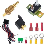 ZFGVGNMTYA Electric Car Engine Cooling Fan Thermostat Temperature Relay Switch Sensor Kit 175 to 185 Degree for Trucks Engineering Vehicles Fans and Kits