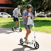 Monvelo Kick Scooter for Ages 7+ Kids,Max 100kg,Foldable Adult Scooter with 2 Big Wheels,Safe Skating,4 Adjustable Levels,Lightweight & Portable,Dual Shock Absorption,Disc Brake…