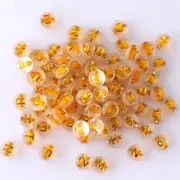 Letter Beads Alphabet Clear Gold Wholesale 7mm Flat Assorted Lot BULK 1000pcs
