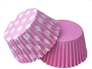 12 Plain Pink and 12 Pink Polka Dot Excellent Quality Muffin / Cupcake Cases