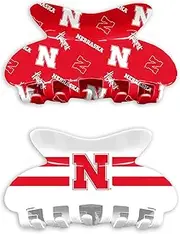 Littlearth NCAA Team Hair Claw Set Nebraska Cornhuskers