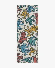 75' x 215' | Machine Washable Runner Rug | Kid & Pet Friendly | Indoor Rug | Block Party Multicolour Flatwoven Rug by Keith Haring | Ruggable