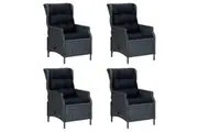 vidaXL Garden Patio Dining Set 5 Piece Dinner Table Chair Seat Multi Colours