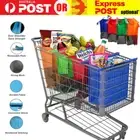 4Pcs Reusable Foldable Supermarket Shopping Cart Trolly Grocery Bags Organiser