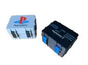 Sony PlayStation Memory Card Storage Box Accessory PS1 & PS2 holds 16