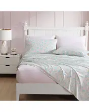 Laura Ashley 200 Thread Count Jaynie Percale Sheet Set