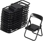 SHINEOFI 12pcs Dollhouse Chair, Mini Folding Chairs, Novelty Phone Holder Stand, Dollhouse Decoration Miniature Furniture