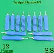 12 Scalpel Handle #3 with Blue Color Surgical Instruments